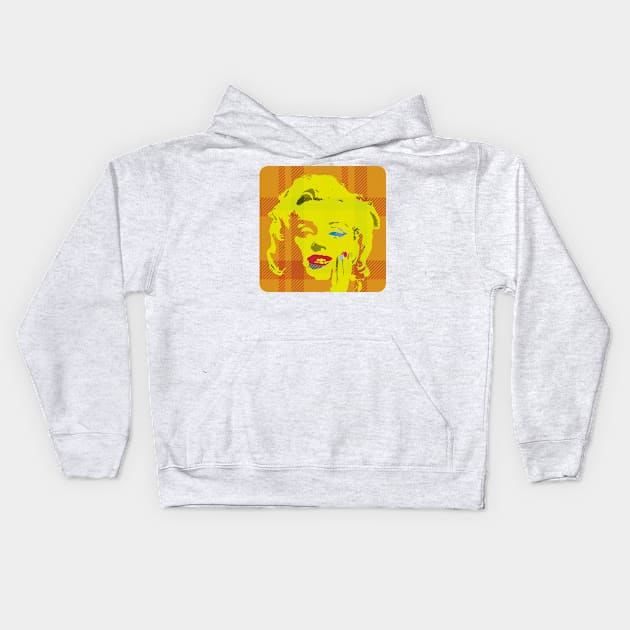 Marilyn pop art Kids Hoodie by ScottyWalters